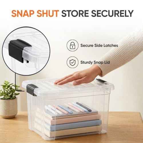 Deep Storage Organizer Bin with Lid X