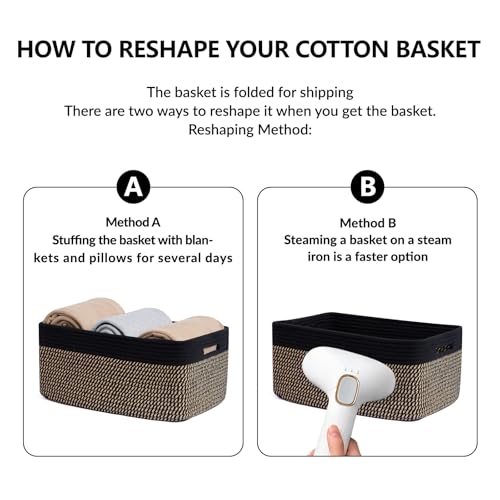 Large Storage Baskets for Organizing (4 Count)