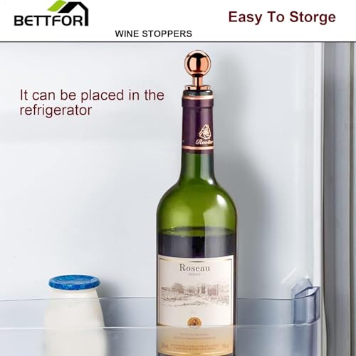 Wine Stoppers for Wine Bottles 6Pcs Vacuum Wine Bottle Stopper with Silicone Reusable Wine Corks (3 Count)