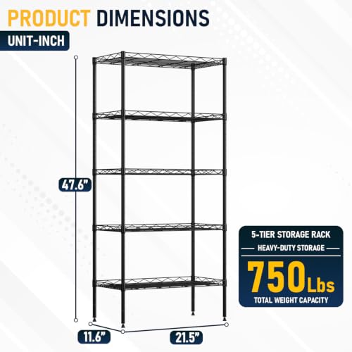 5 Tier Wire Shelf