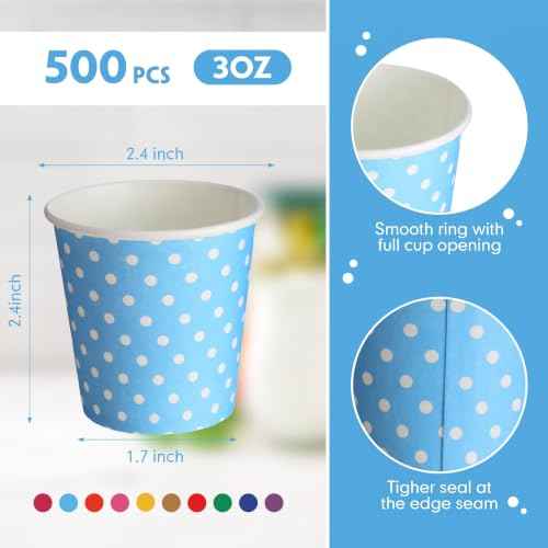 500 Pcs Disposable Paper Cups Small (500 Count)
