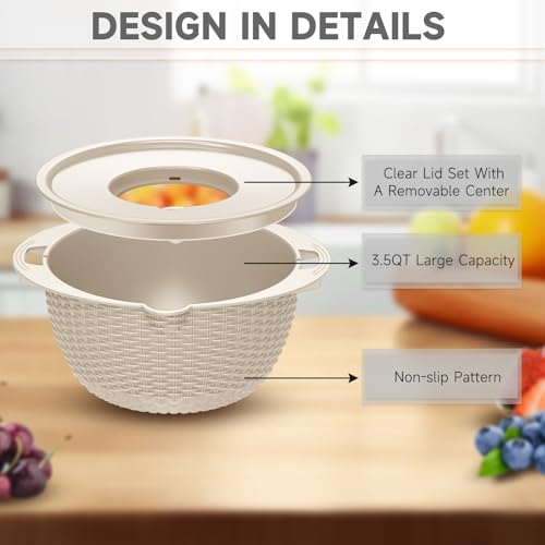 4 1 Colander with Bowl & Spoons Set