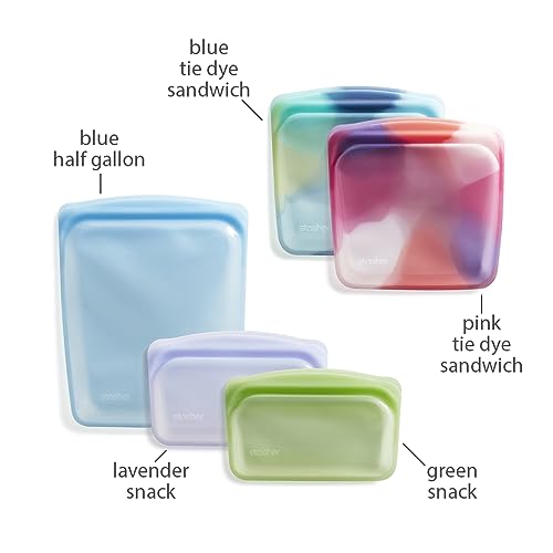 Premium Reusable Silicone Food Storage Bags (5 Count)