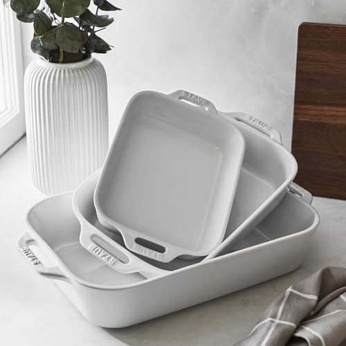 Ceramic 3 pc Rectangular Baking Dish Set (3 Count)
