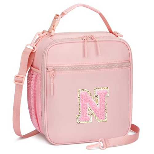 Lunch Box Kids Large Initial Insulated Lunch Bag for Girls