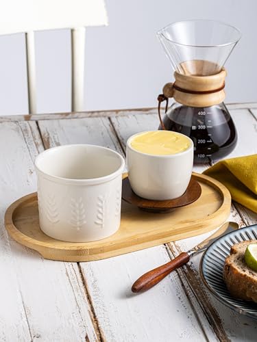 Butter Crock Ceramic Butter Dish with Lid for Countertop