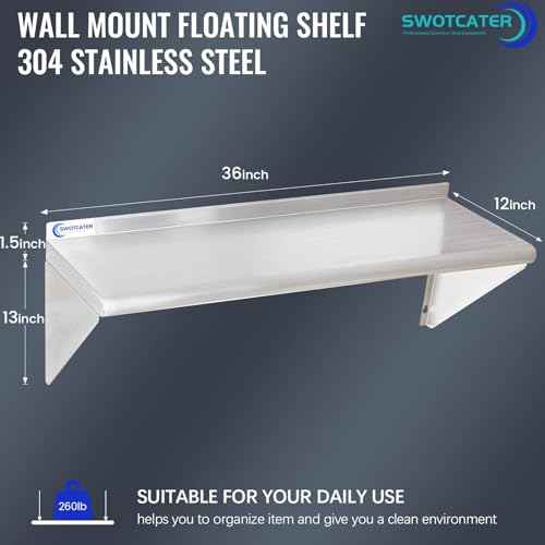 Stainless Steel Shelf 2 Pack 12"x36" (2 Count)