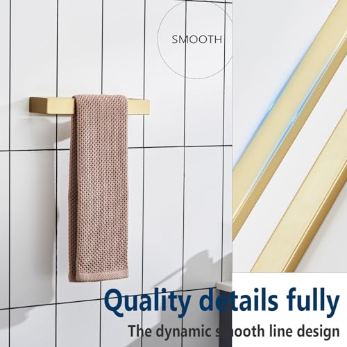 Towel Rings Brushed Gold Hand Towel Bars 9 (2 Count)