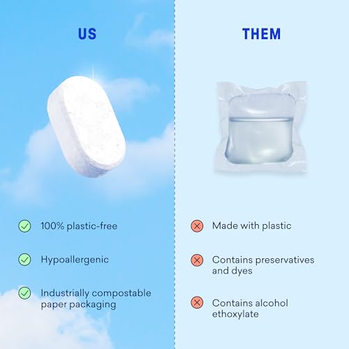 100% Plastic Free Dishwasher Detergent Tablets Set (60 Count)