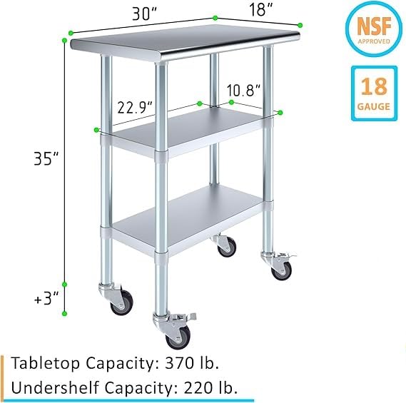 30x18 Heavy Duty Work Table