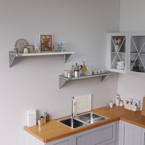 HARDURA Stainless Steel Shelf 12" X 48" (2 Count)