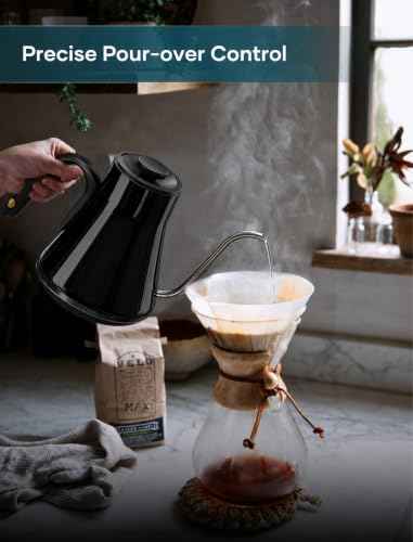 Gooseneck Electric Kettle with ±1℉ Temperature Control 0.9 Liter