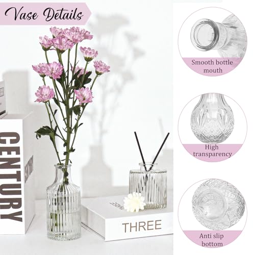 Set of 36 Glass Bud Vases Small Flower Vases for Centerpieces (36 Count)