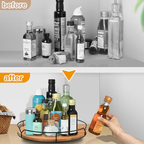 Lazy Susan Turntable Organizer for Cabinet Pantry Kitchen Countertop Computer Cupboard