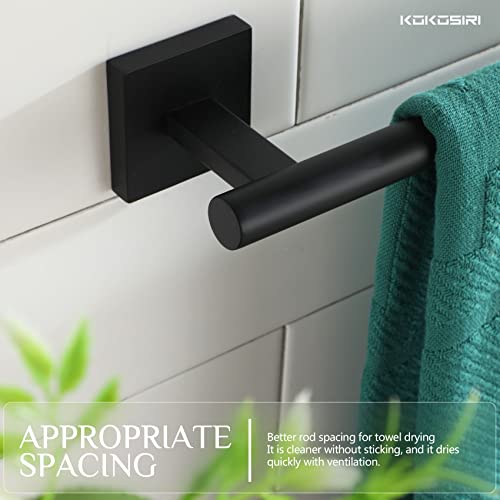 36'' Towel Rails Bathroom Towel Bars Matte Black 36 Inch Bath Towel Holder for Washroom Kitchen Wall Stainless Steel B4005BK