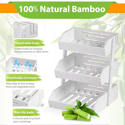 Bamboo Fruit Basket for Kitchen