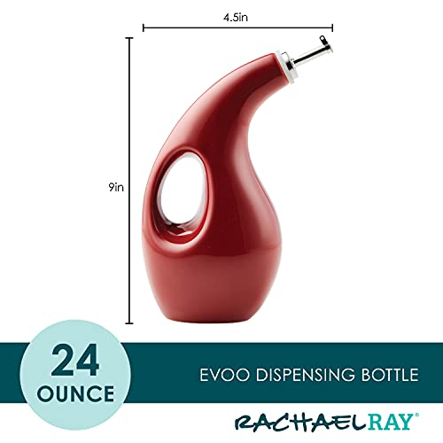 Ceramic EVOO Oil and Vinegar Dispensing Bottle with Spout
