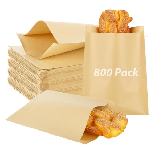 Wax Paper Sandwich Bags 8x6 inch Wax Paper Bags for Food (800 Count)