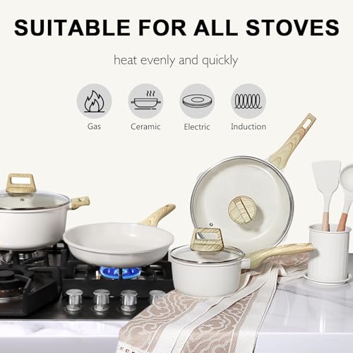 Ceramic Pots and Pans Set Non Stick