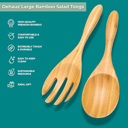 12" Extra Large Bamboo Salad Servers