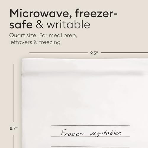 Compostable Quart Zip Bags 30 Count