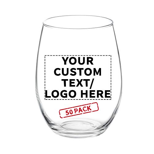 50 ARC Stemless Wine Glasses Set (50 Count)