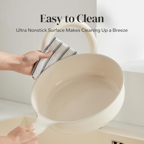 Ceramic Frying Pan with Glass Lid