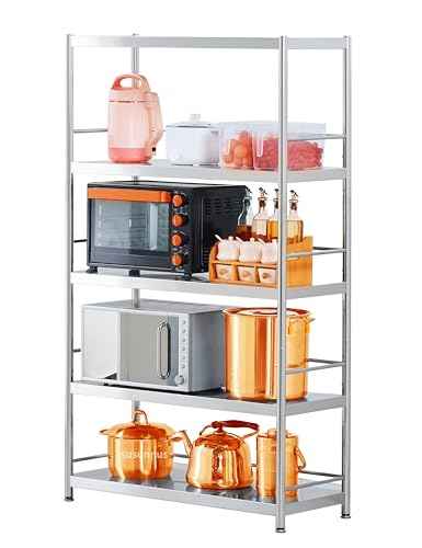 Stainless Shelving with Guardrails