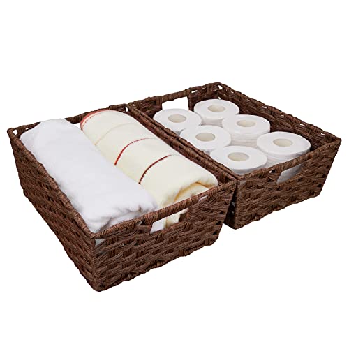 Large Wicker Storage Basket (2 Count)
