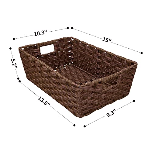 Large Wicker Storage Basket (2 Count)
