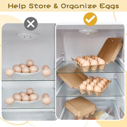 200 Pcs Egg Cartons Bulk 3x4 Style Egg Storage Containers Holder for Fresh Duck Quail Storage Kitchen Family Farmhouse (200 Count)