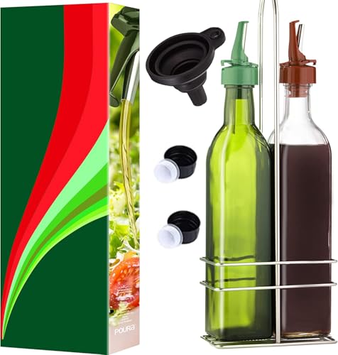 Vinegar and Olive Oil Bottle Drizzler Set