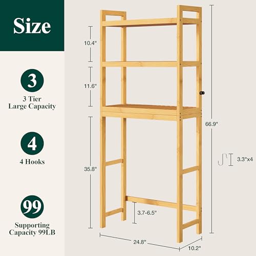 Bamboo Over The Toilet Storage Cabinet (3 Count)