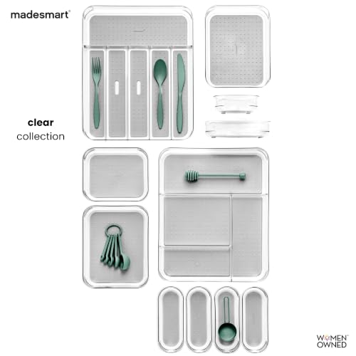 Clear 4 Compartment Drawer Organizer