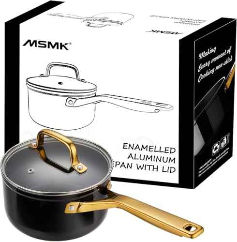 1.5 QT Ceramic Enamel Saucepan with Lid