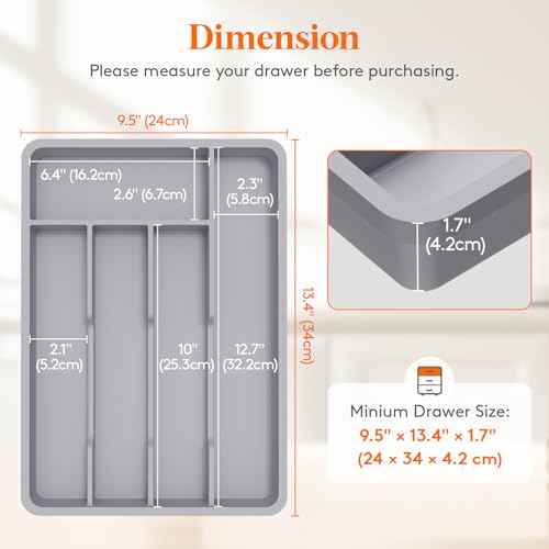 Silverware Drawer Organizer Tray