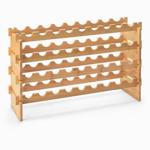 Stackable Natural Bamboo Wine Rack