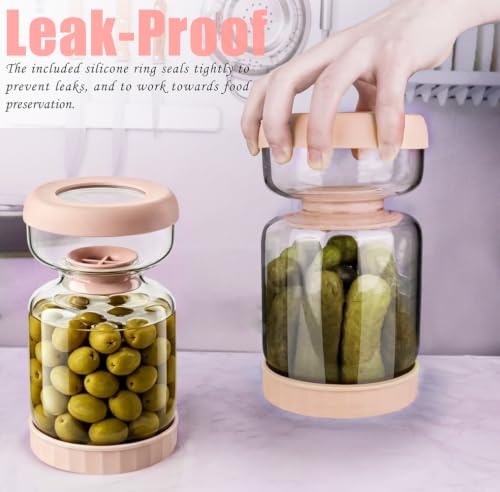 Olive Pickle Jar Container with Strainer Pickling Jar