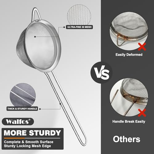 Small Fine Mesh Tea Strainer (2 Count)
