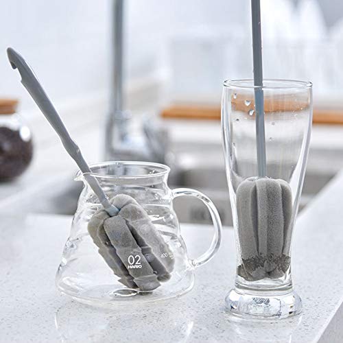 Brush Bottle 2 Pack 1 Long 1 Short Cleaning Brush 2pcs Traceless Hook (4 Count)
