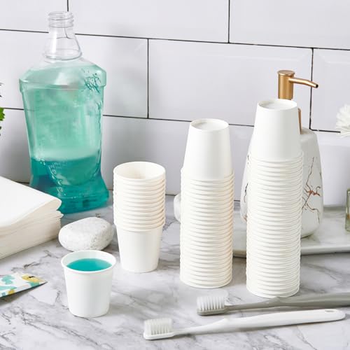 2oz Bathroom Cups 1440 Pack Small Paper Cup White Mouthwash Cup (1440 Count)