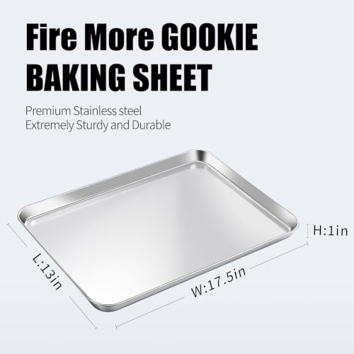 Commercial Grade Heavy Duty Baking Sheets Set of 2