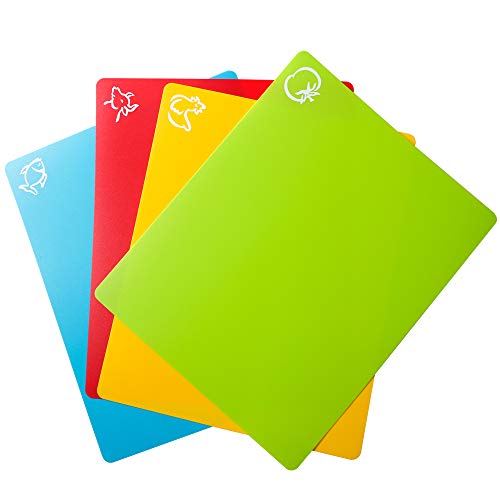 Flexible Plastic Cutting Board Mats (4 Count)