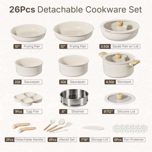 26pcs Pots and Pans Set Non Stick