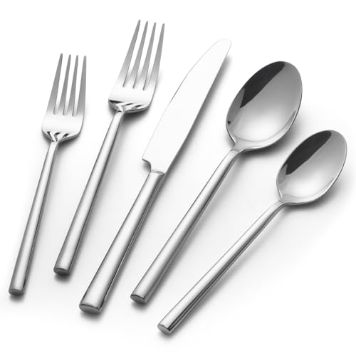 Potter 20 Piece Forged Silverware Set Stainless Steel Flatware Set Cutlery Set (12.5 Count)