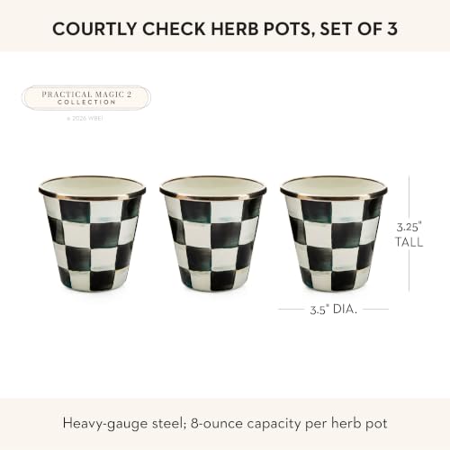 Enamel Herb Pot Set (3 Count)