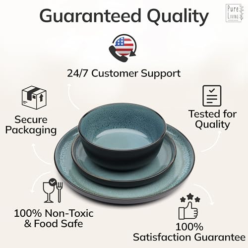 12 Piece Stoneware Dinnerware Set for 4 (12 Count)