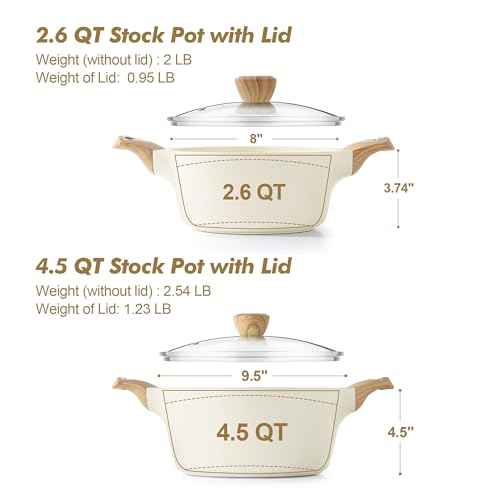 Ceramic Nonstick Stock Pot with Lid