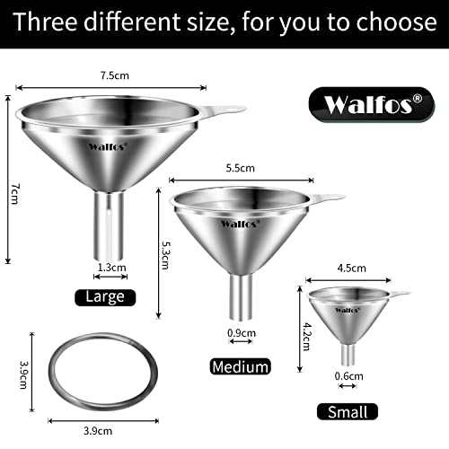 Mini Stainless Steel Funnels (3 Count)