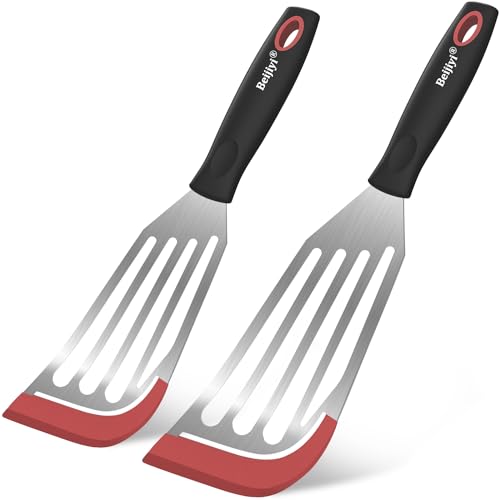 2 Piece Silicone Fish Spatula for Nonstick Cookware (2 Count)